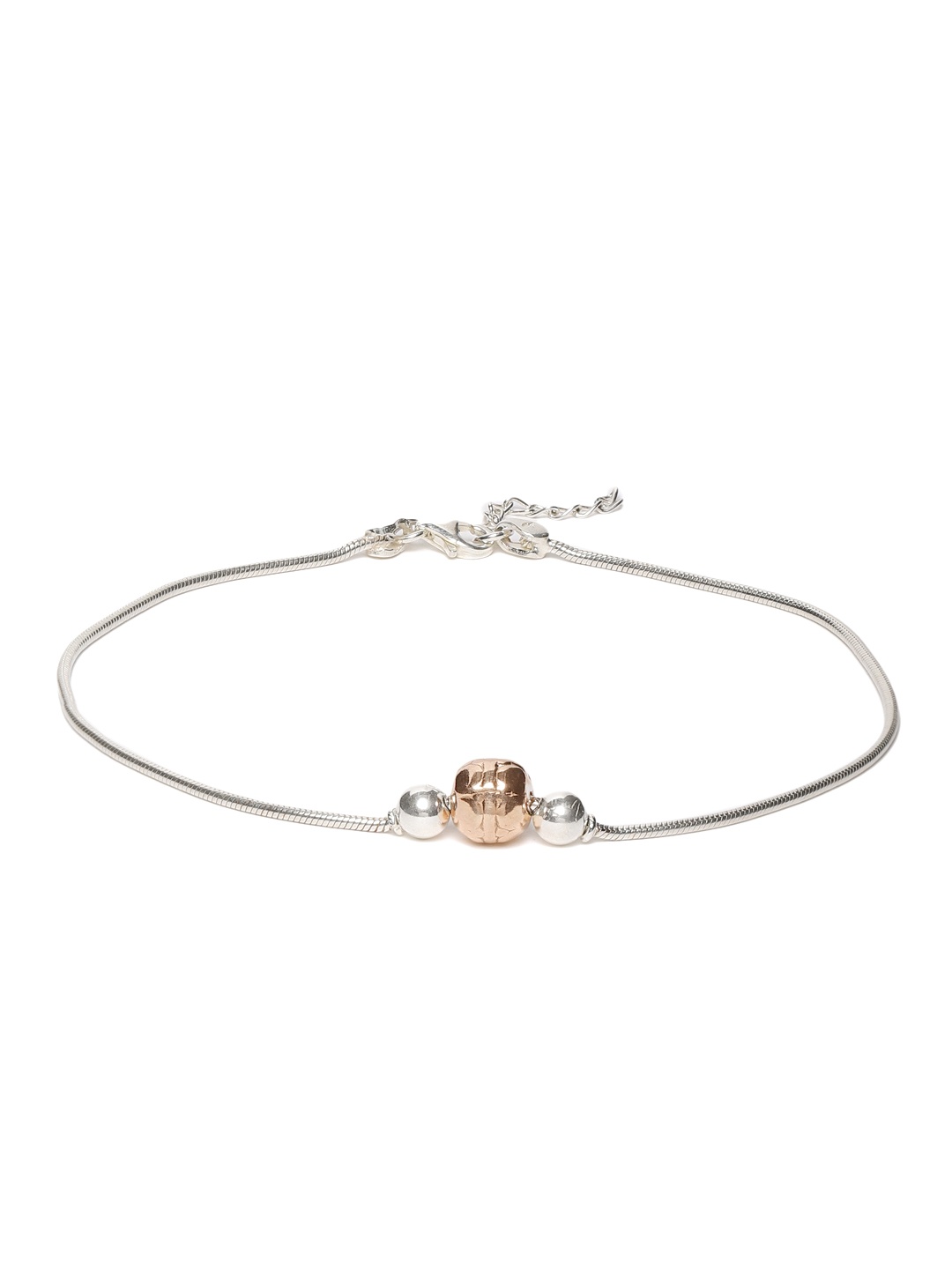 

ZAYN 92.5 Sterling Silver Beaded Handcrafted 1 Piece Anklet