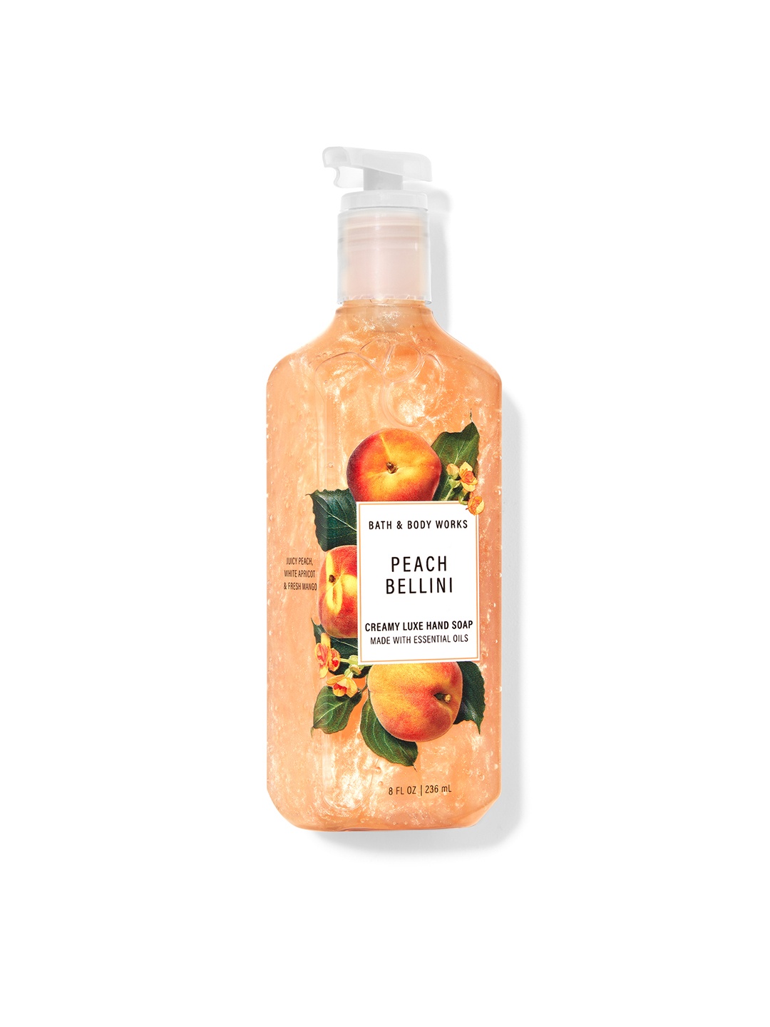 

Bath & Body Works Peach Bellini Creamy Luxe Hand Soap - 236 ml, Orange