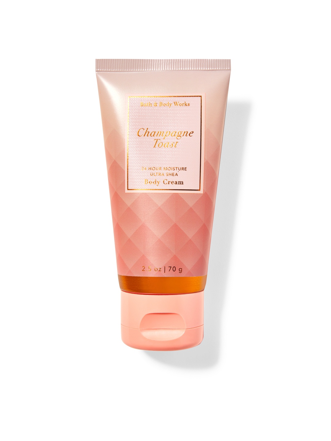Bath & Body Works Champagne Toast 24 Hour Moisture Ultra Shea Body Cream - 70 g, Peach