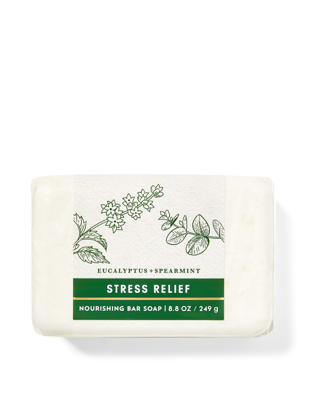 

Bath & Body Works Eucalyptus & Spearmint Stress Relief Nourishing Bar Soap -249 g, Green