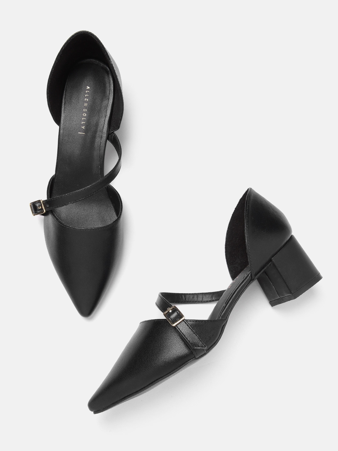 

Allen Solly Women Block Heel Pumps, Black
