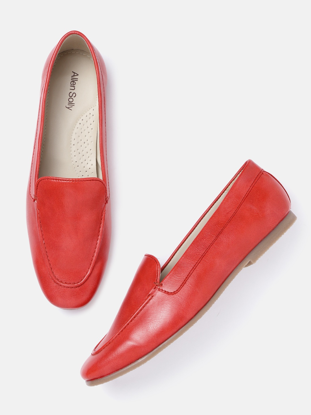 

Allen Solly Women Coral Red Solid Loafers