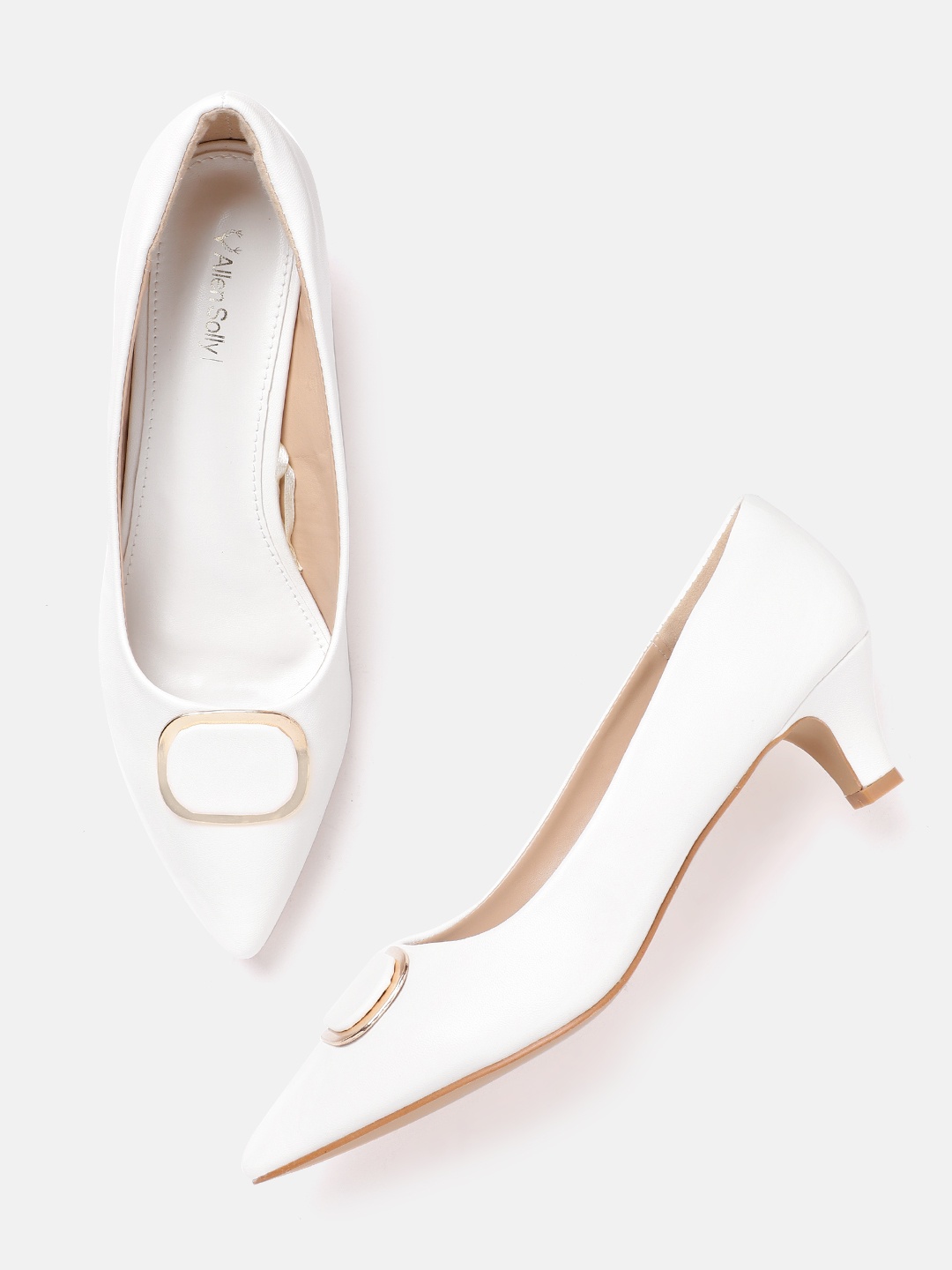 

Allen Solly Women White Solid Pumps
