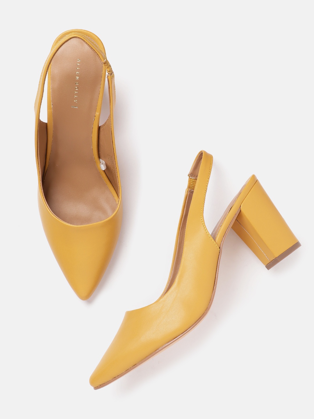 

Allen Solly Women Mustard Yellow Solid Pumps