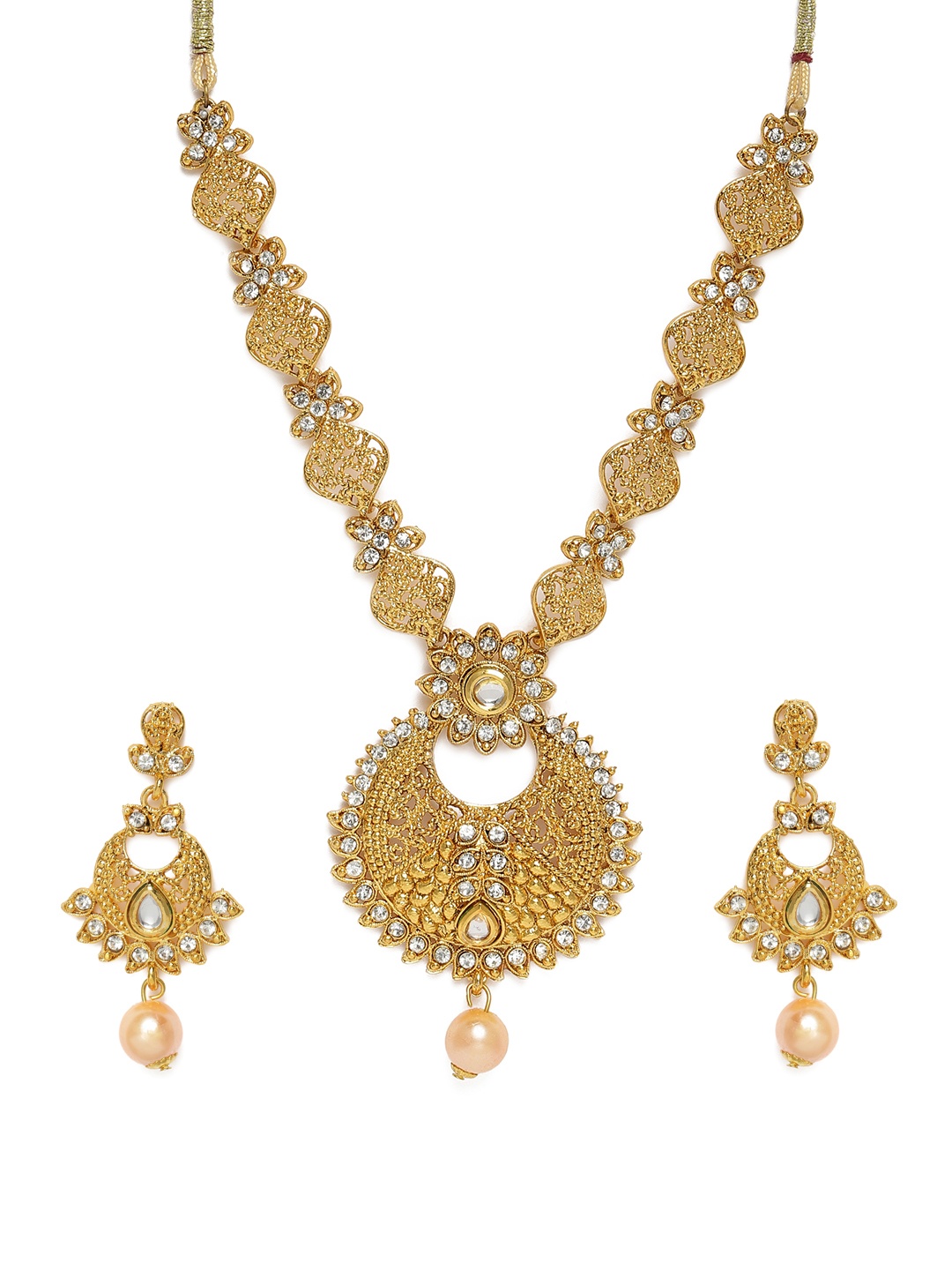 

Kord Store Gold-Plated AD Studded Jewellery Set