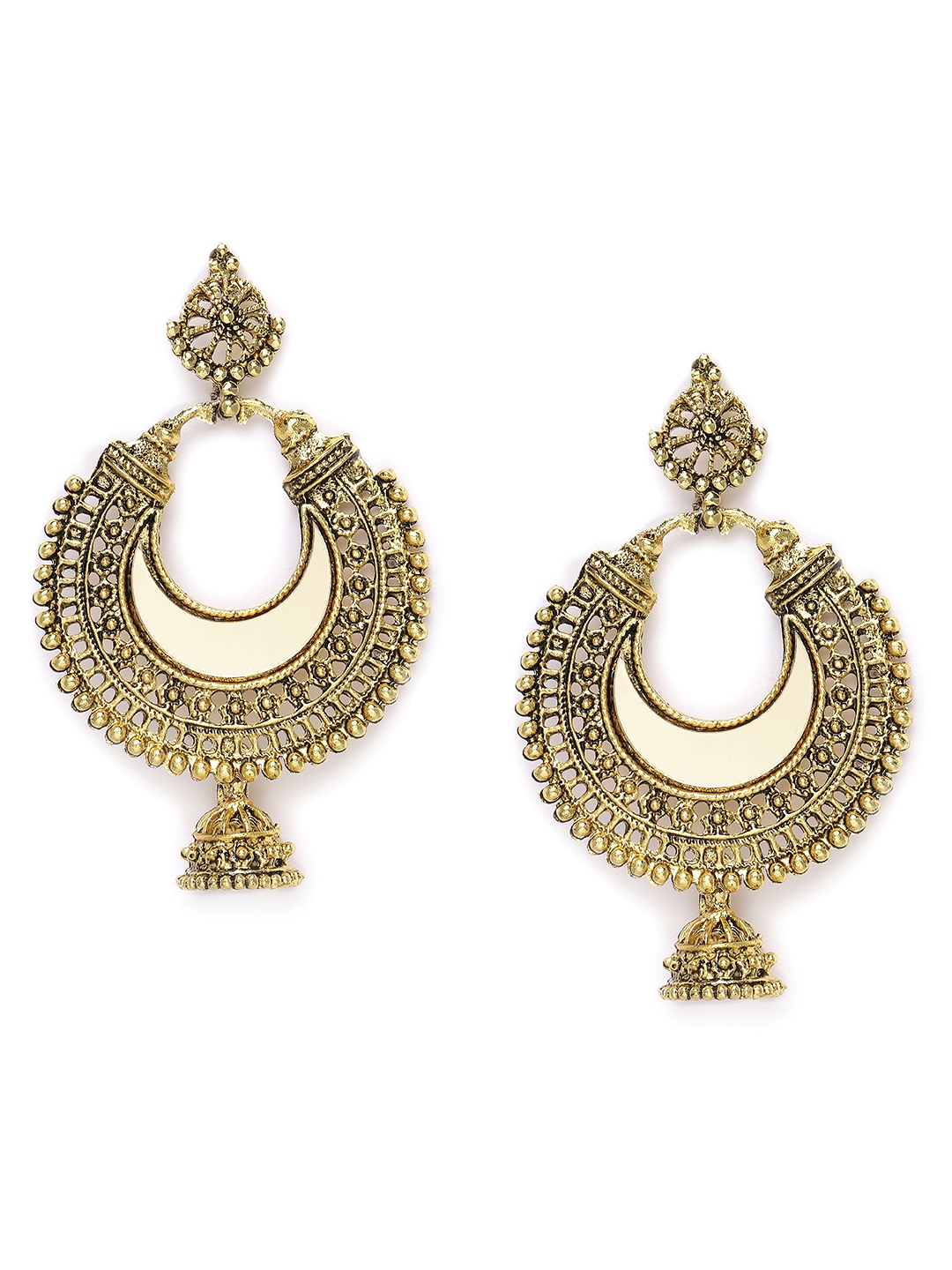

Kord Store Antique Gold-Plated Crescent Shaped Chandbalis