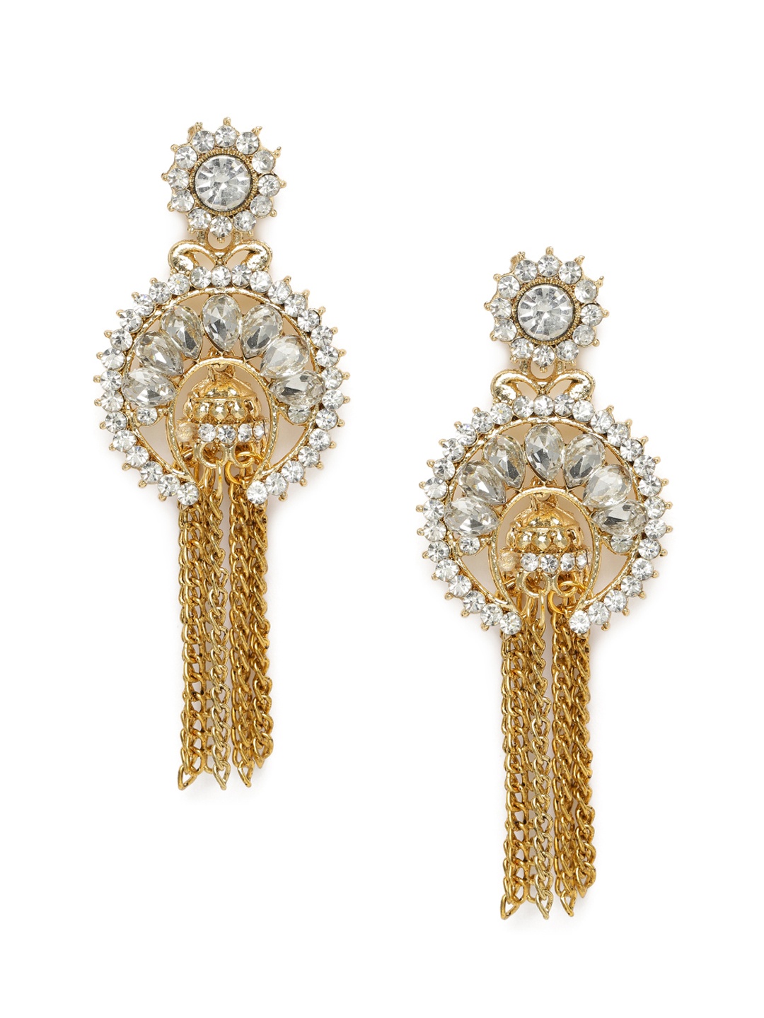 

Kord Store White & Gold-Plated Contemporary Drop Earrings