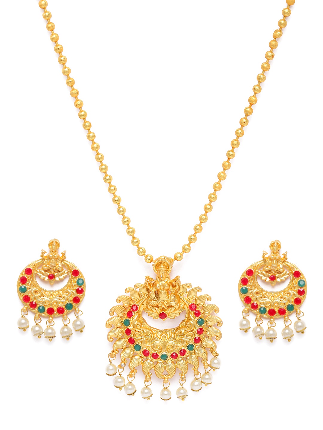 

Kord Store Gold-Plated Temple Jewellery Set