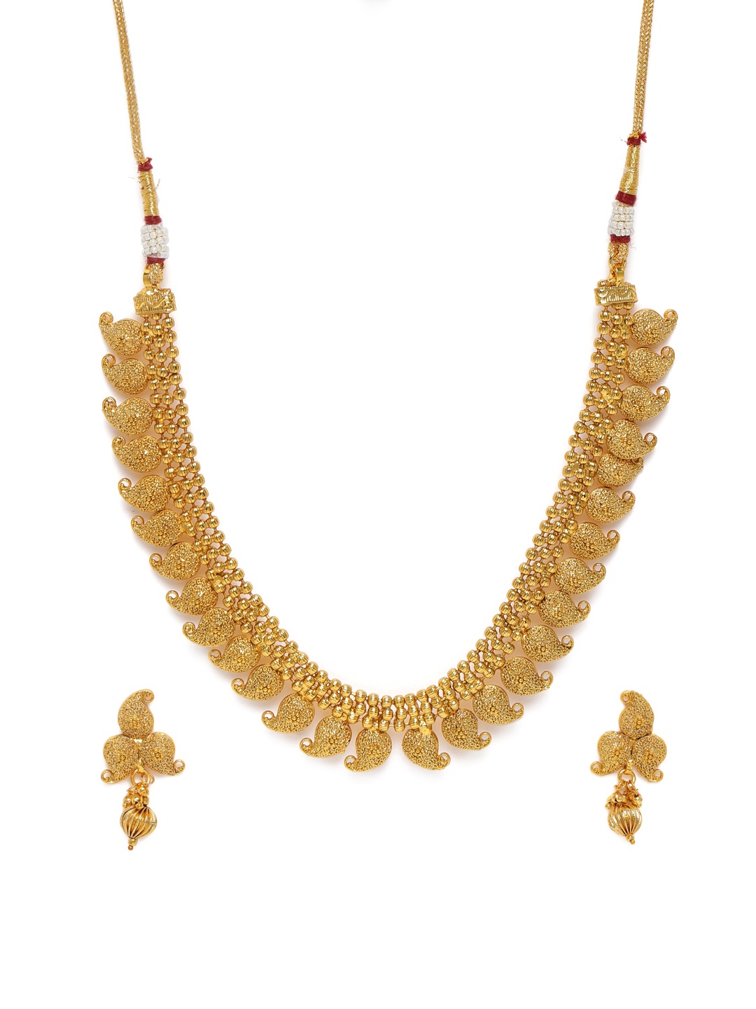 

Kord Store Gold-Plated Traditional Paisley Shaped Jewellery Set