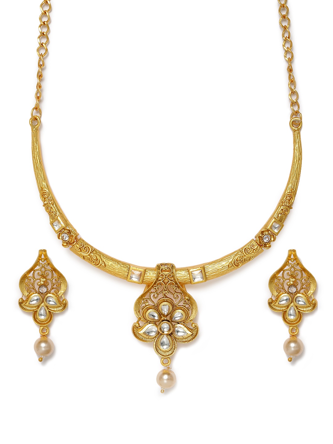 

Kord Store Antique Gold Plated Paisley Design Jewellery Set