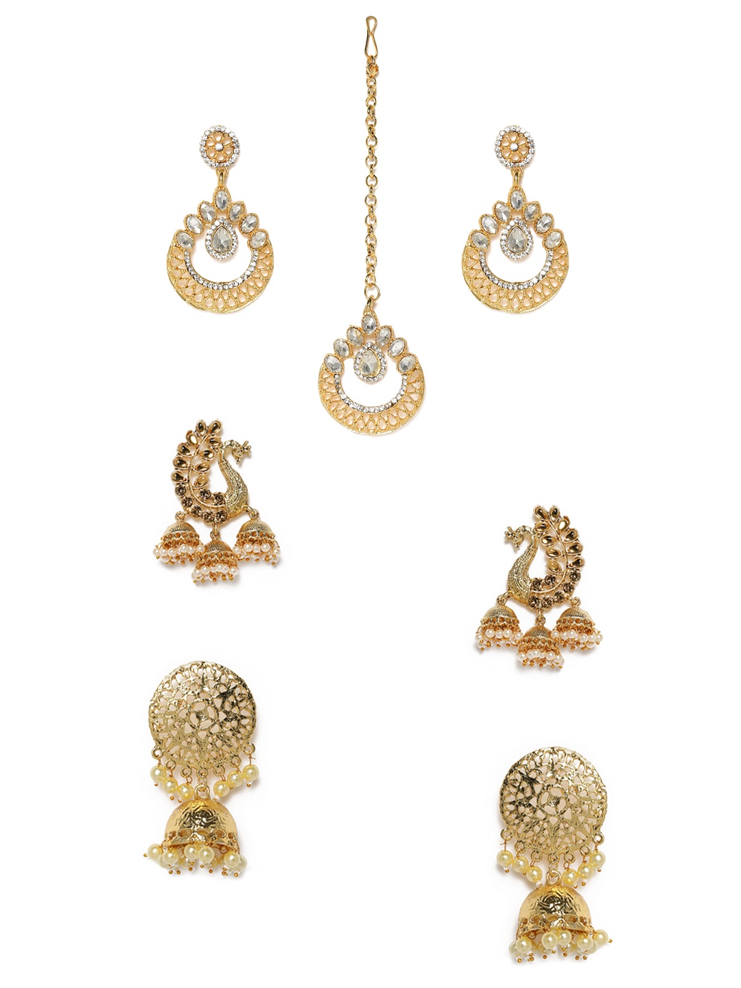 

Kord Store Gold-Plated Stone Studded Jewellery Set
