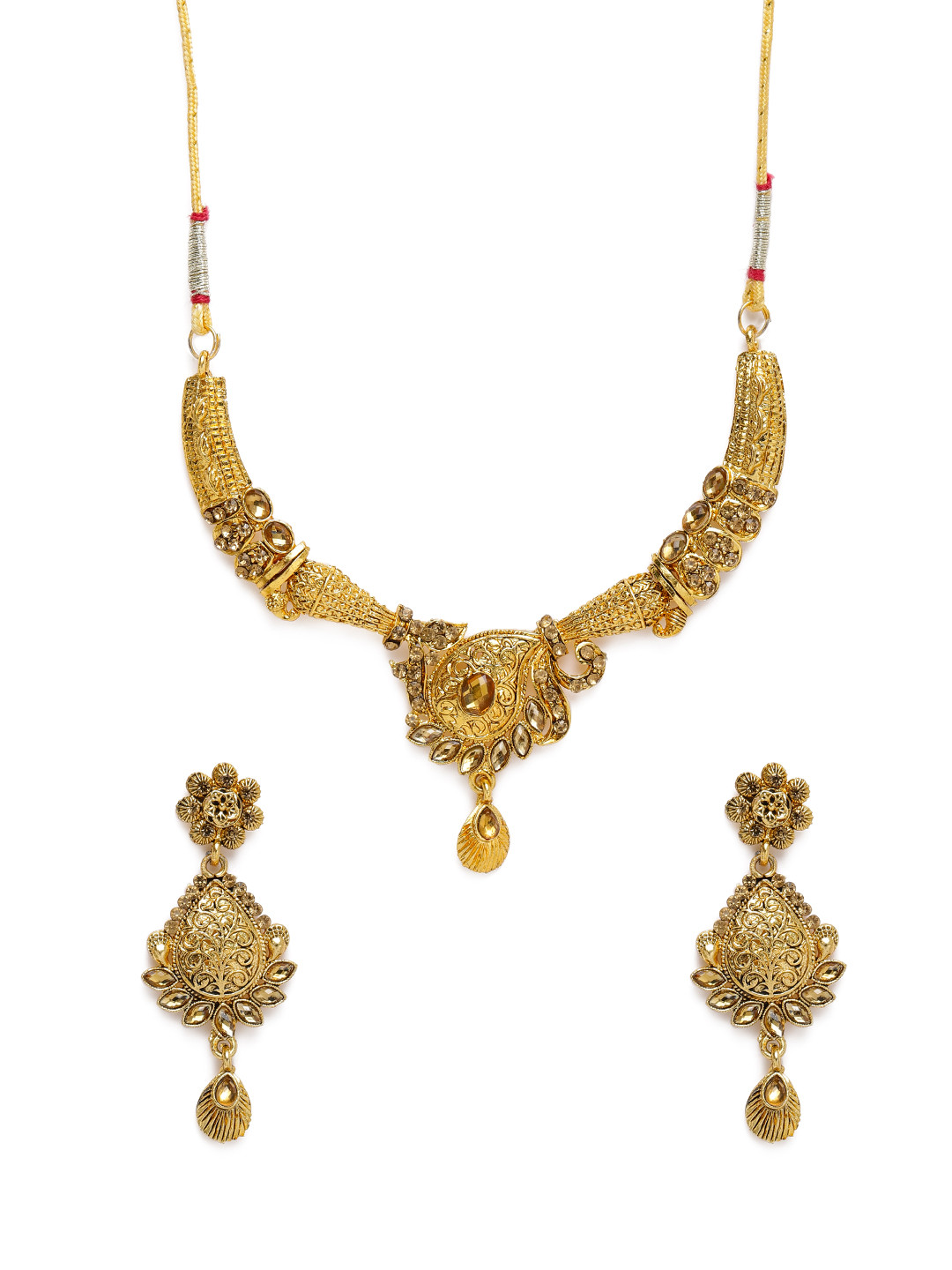 

Kord Store Gold Plated Studded Jewellery Set