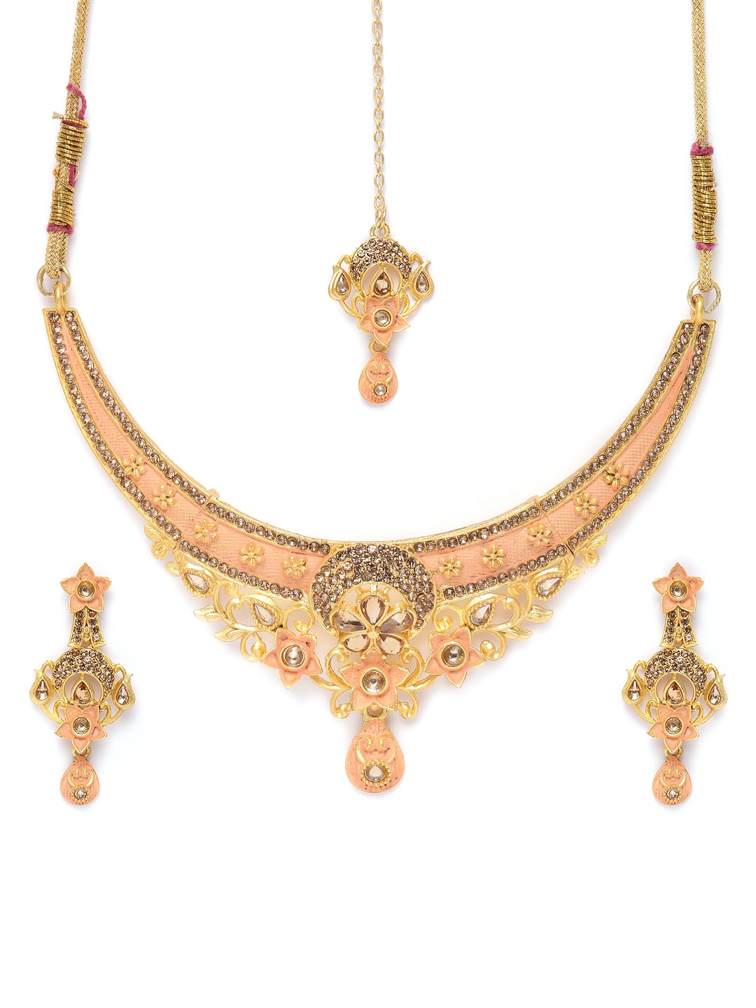 

Kord Store Gold Plated & Pink Jewellery Set