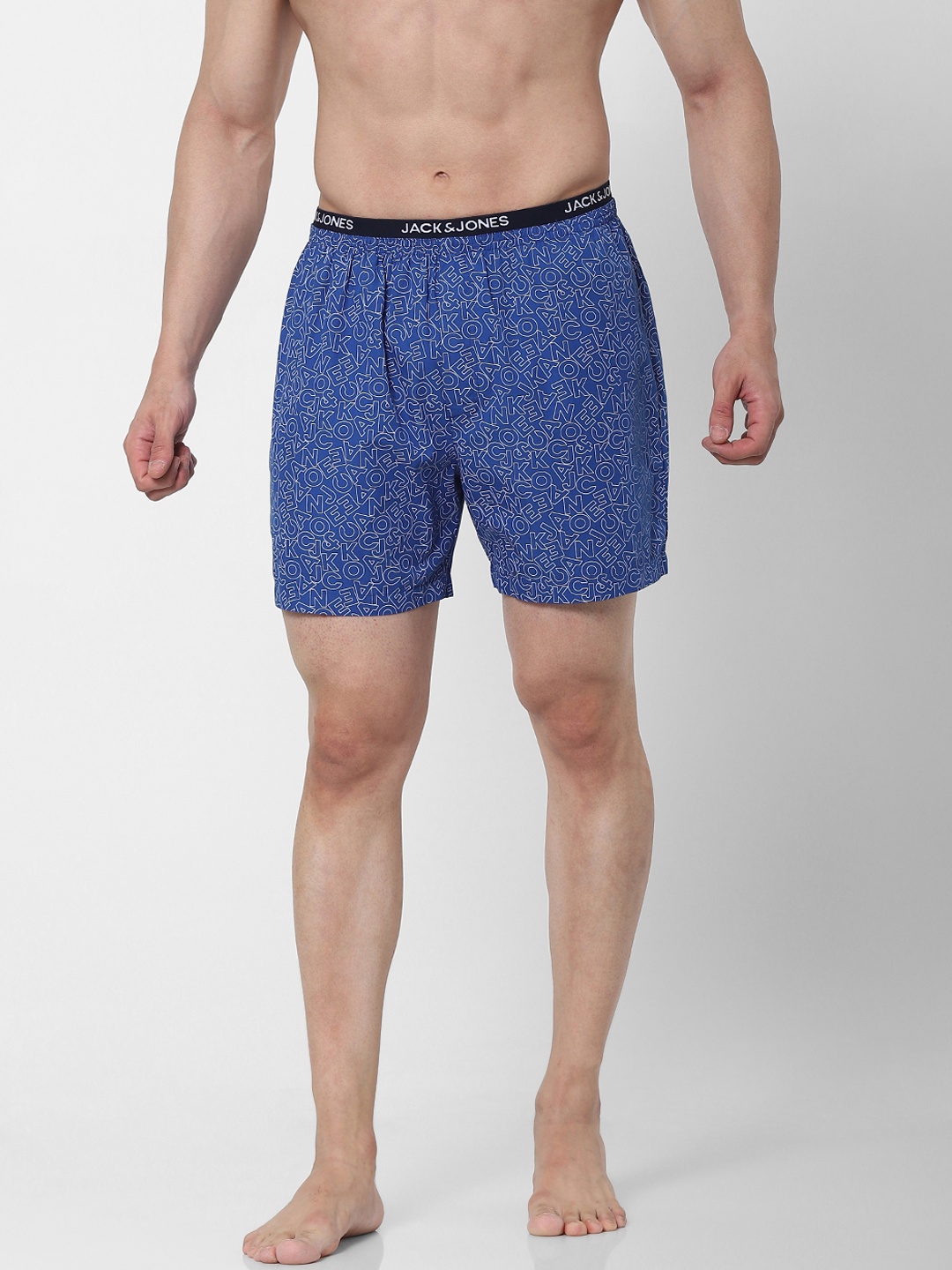 

Jack & Jones Men Blue & White Printed Boxers 2443565001