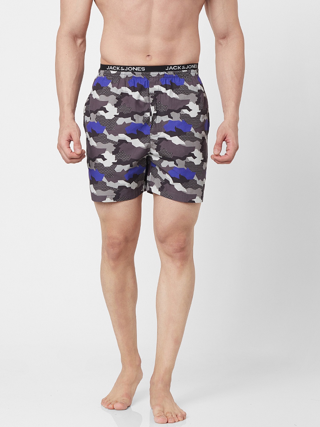 

Jack & Jones Men Blue Printed Boxers 2175134001