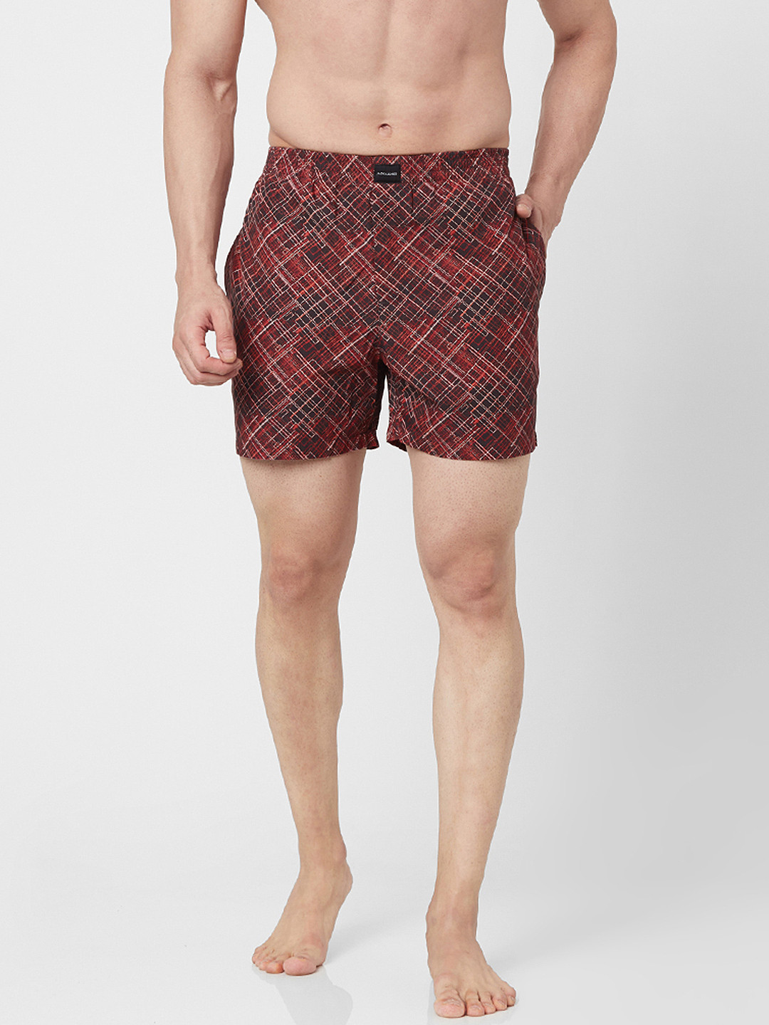 

Jack & Jones Men Black & Red Printed Boxers 2175133001