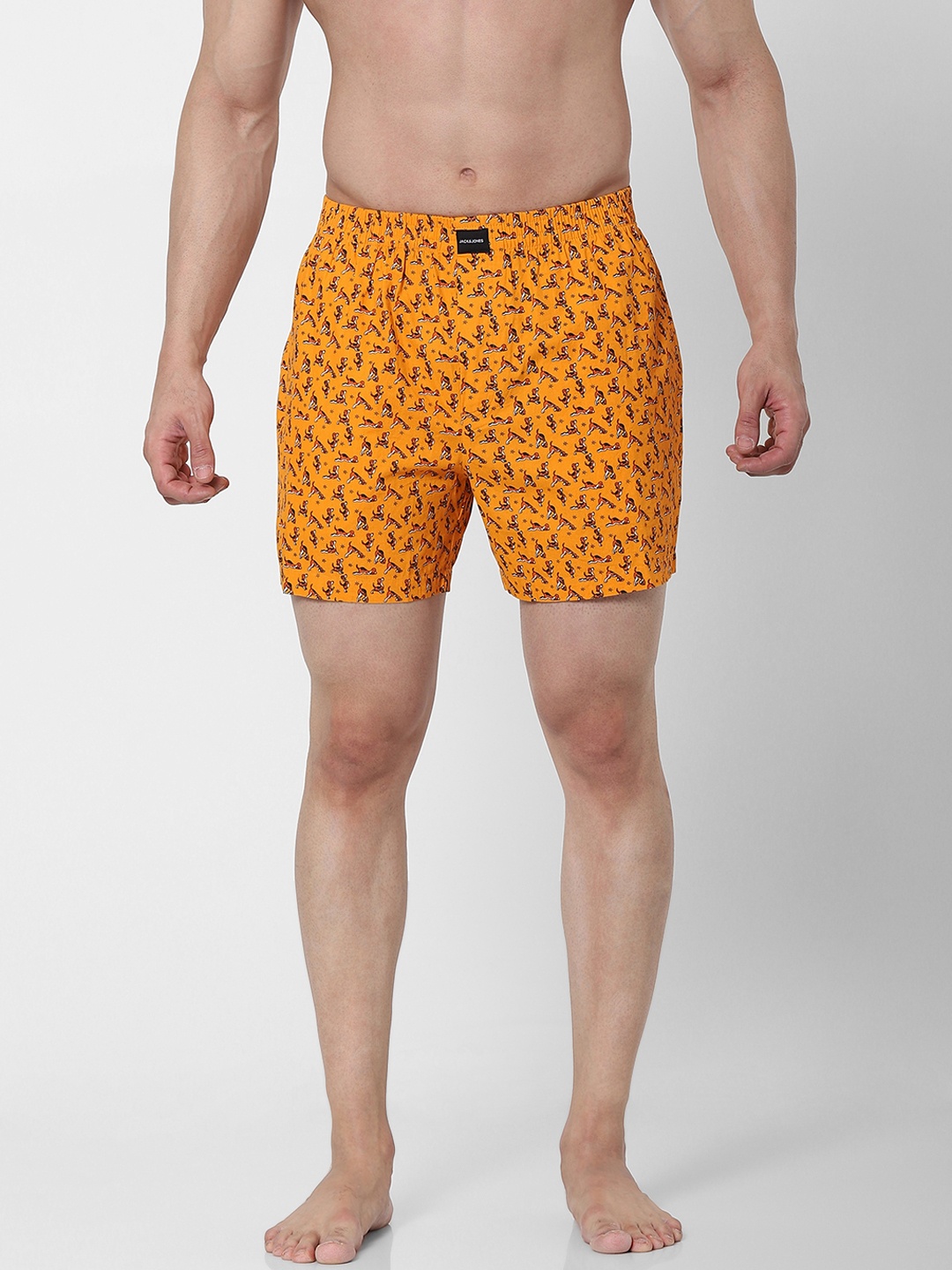 

Jack & Jones Men Orange Printed Boxers 2443571001