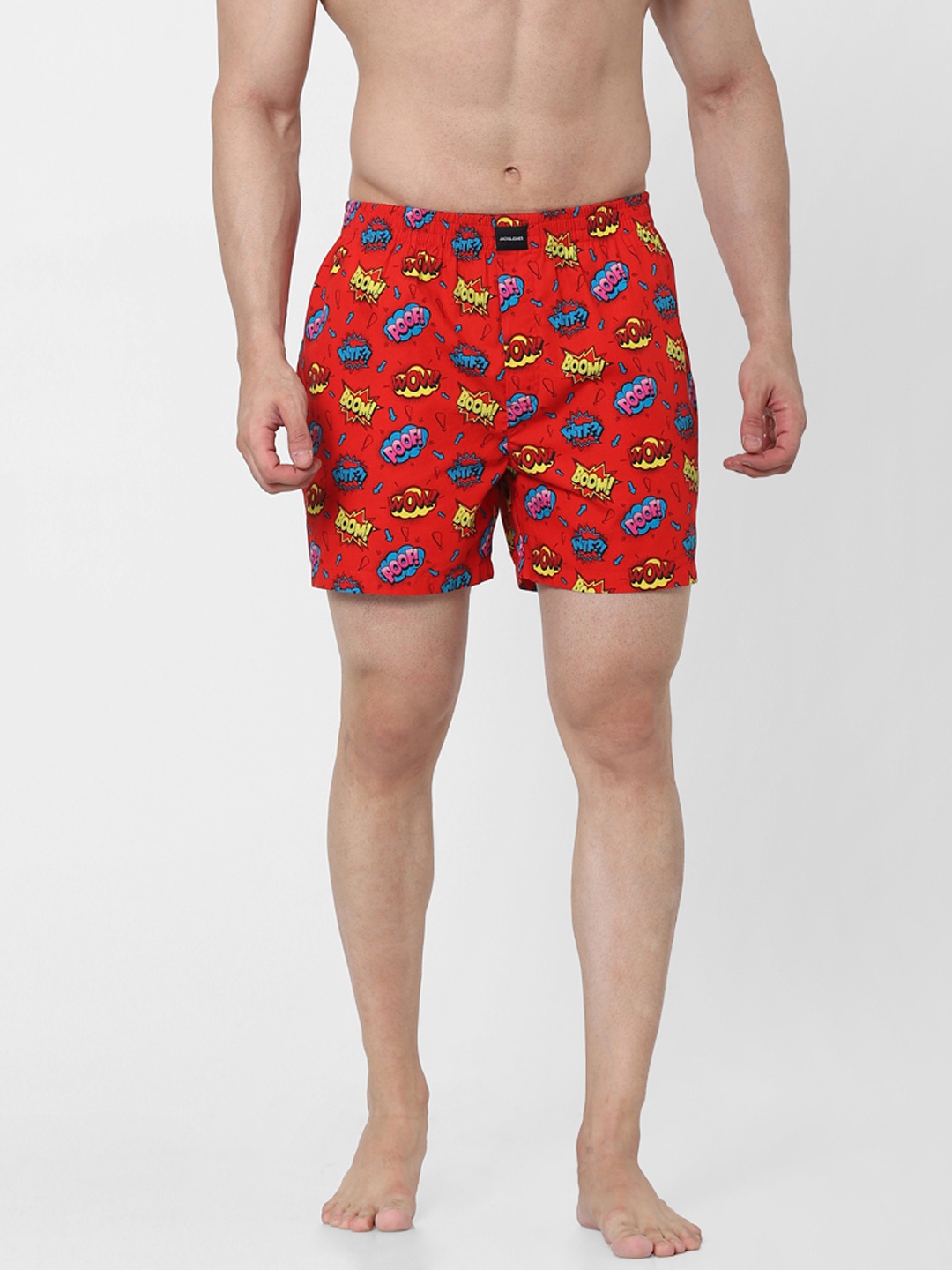 

Jack & Jones Men Red & Blue Printed Boxers 2443576001