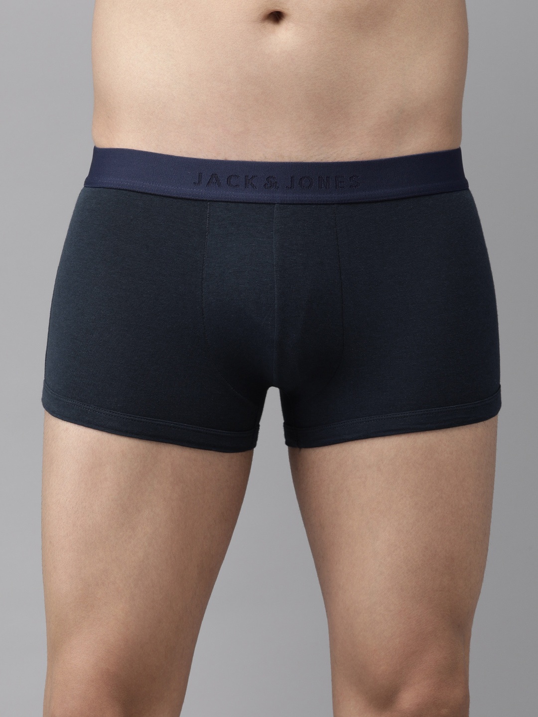 

Jack & Jones Men Navy Blue Solid Apollo Brazilian Trunks 2216112006