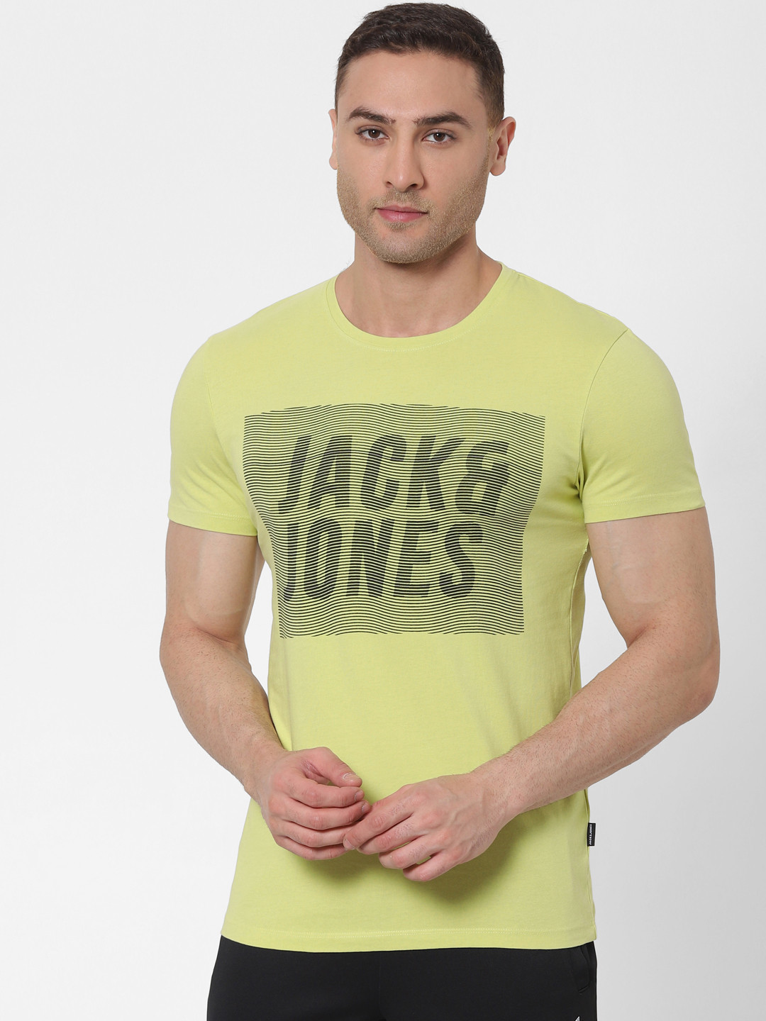 

Jack & Jones Men Green Printed Round Neck Lounge T-shirt