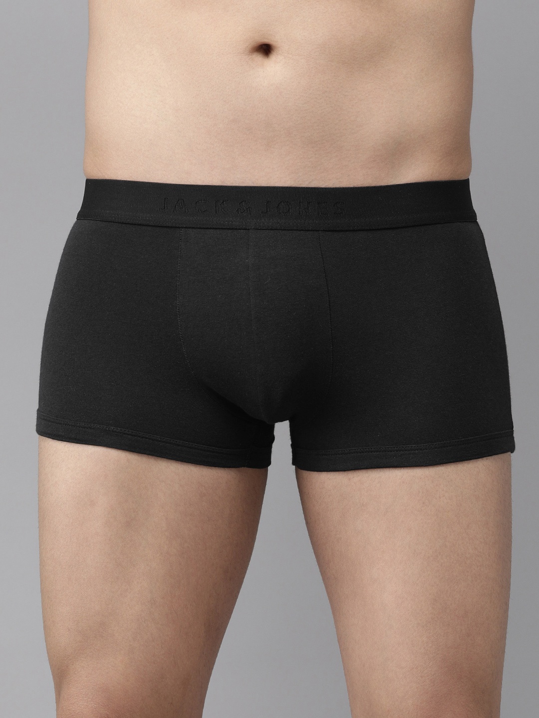 

Jack & Jones Men Black Solid Apollo Brazilian Trunks 2216112001