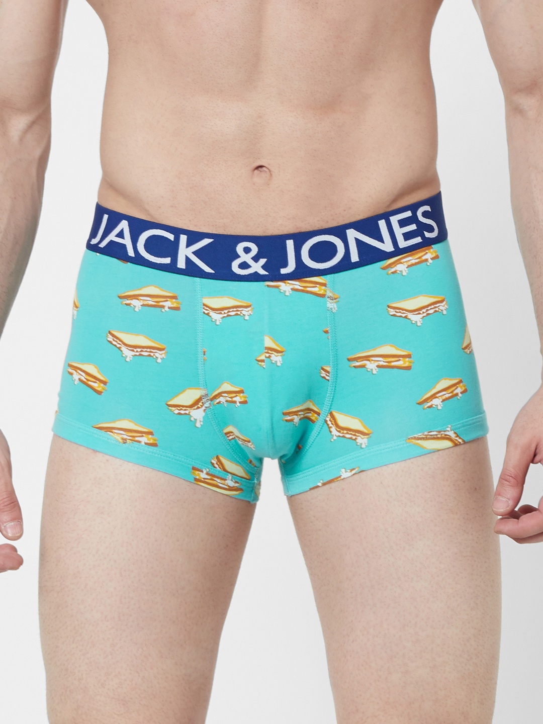 

Jack & Jones Men Blue Printed Brazilian Trunk 2288207001