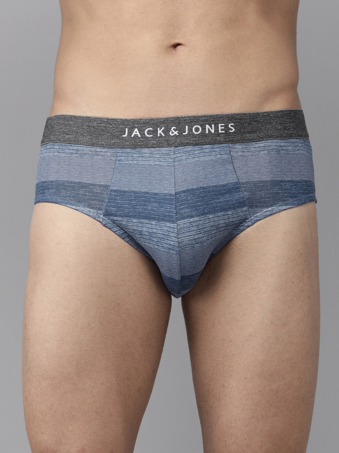 

Jack & Jones Men's Blue Striped Briefs 2292125001