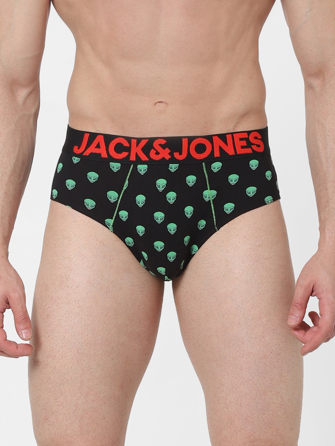 

Jack & Jones Men Black Printed Basic Briefs 2288194001