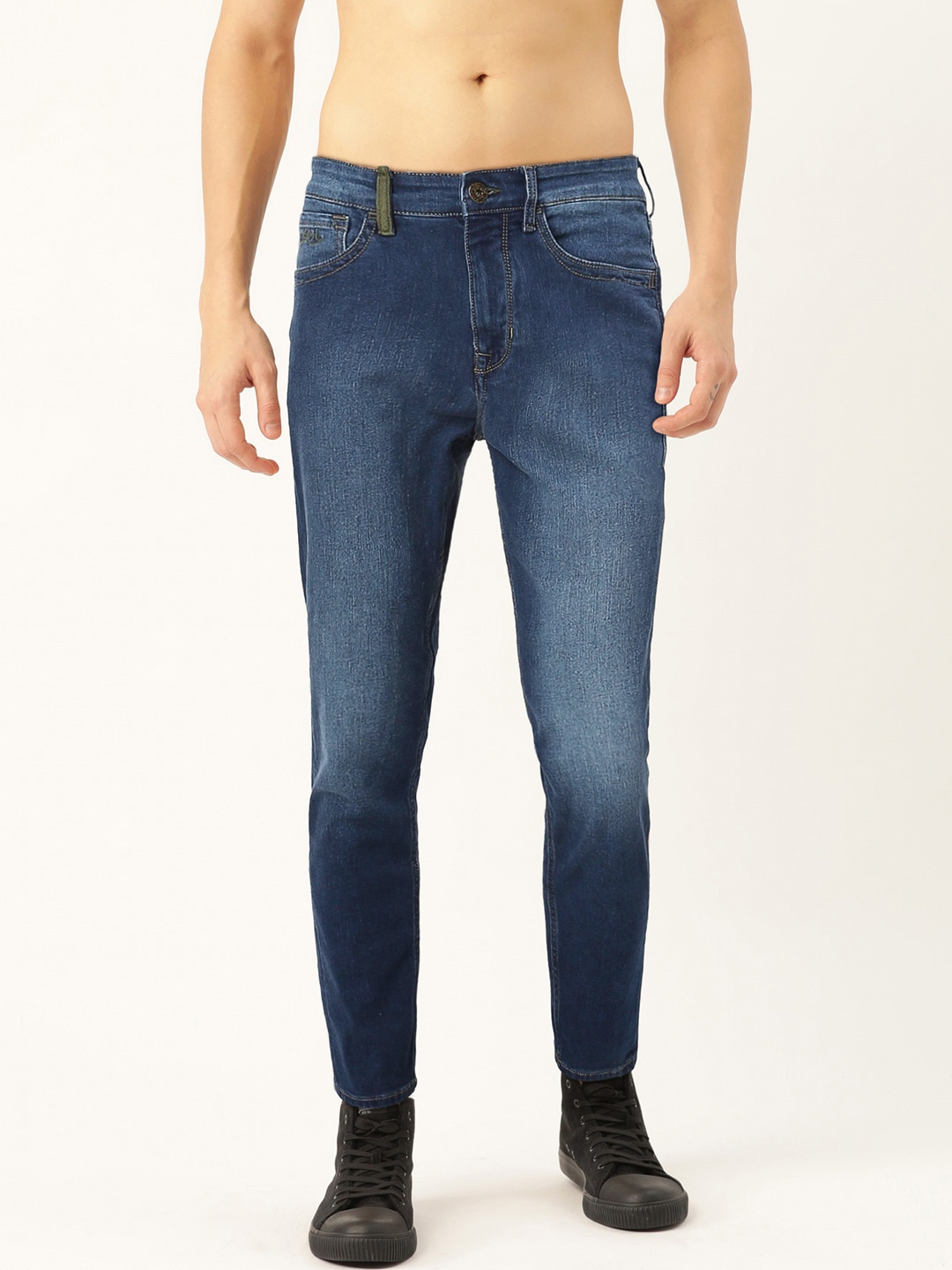 

Flying Machine Men Blue MJ MANKLE Skinny Fit Mid-Rise Stretchable Sustainable Jeans