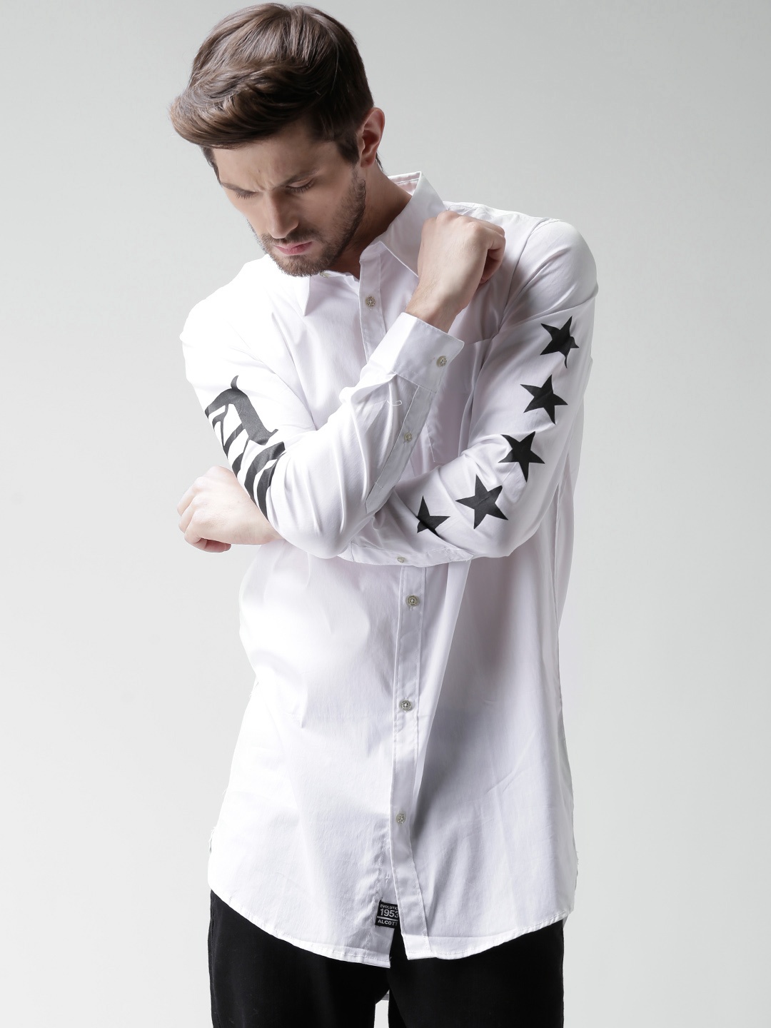 

ALCOTT White Printed Detail Casual Shirt