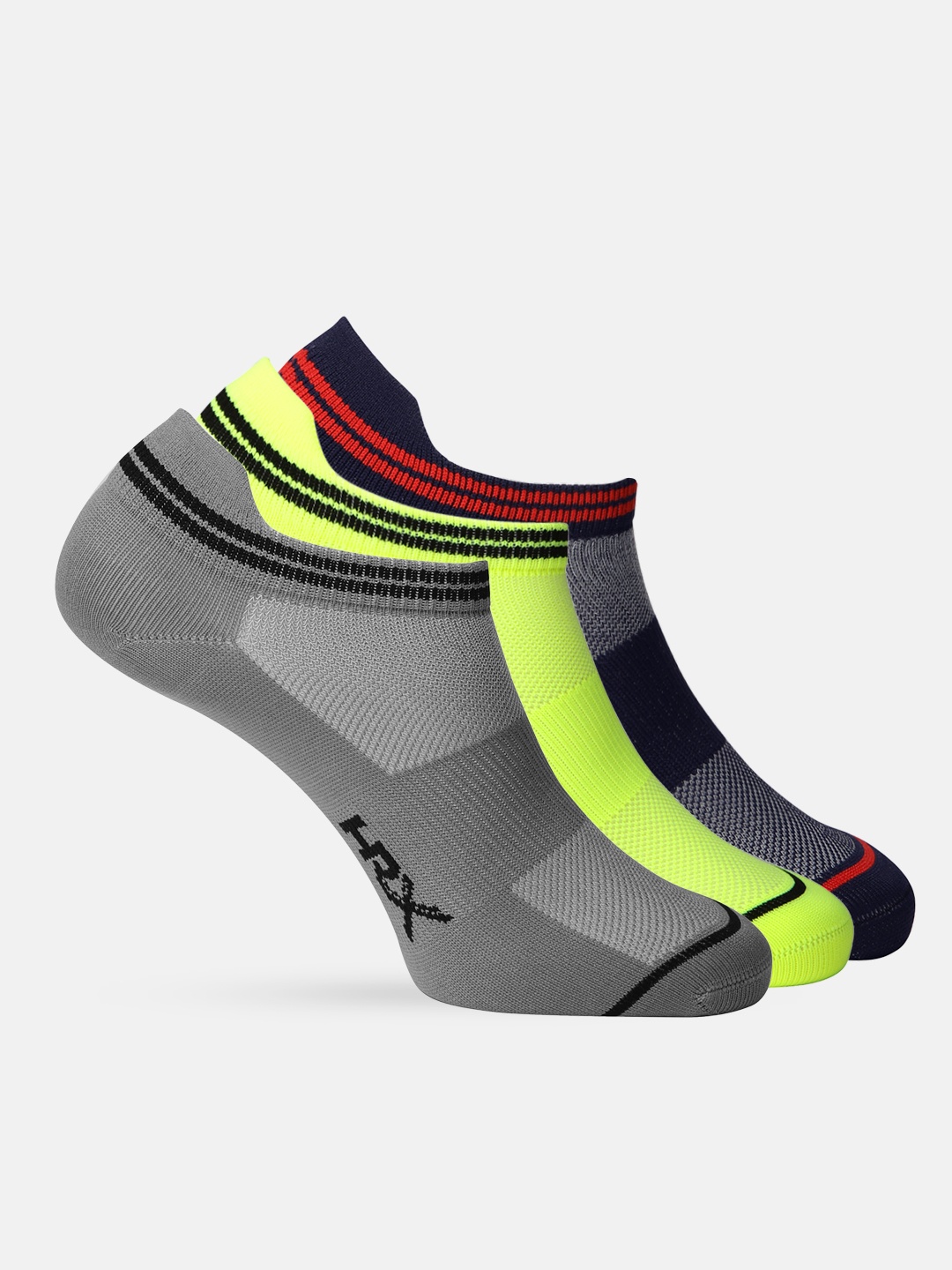 

HRX by Hrithik Roshan Men Ankle length Pack of 3 Terry Socks, Grey