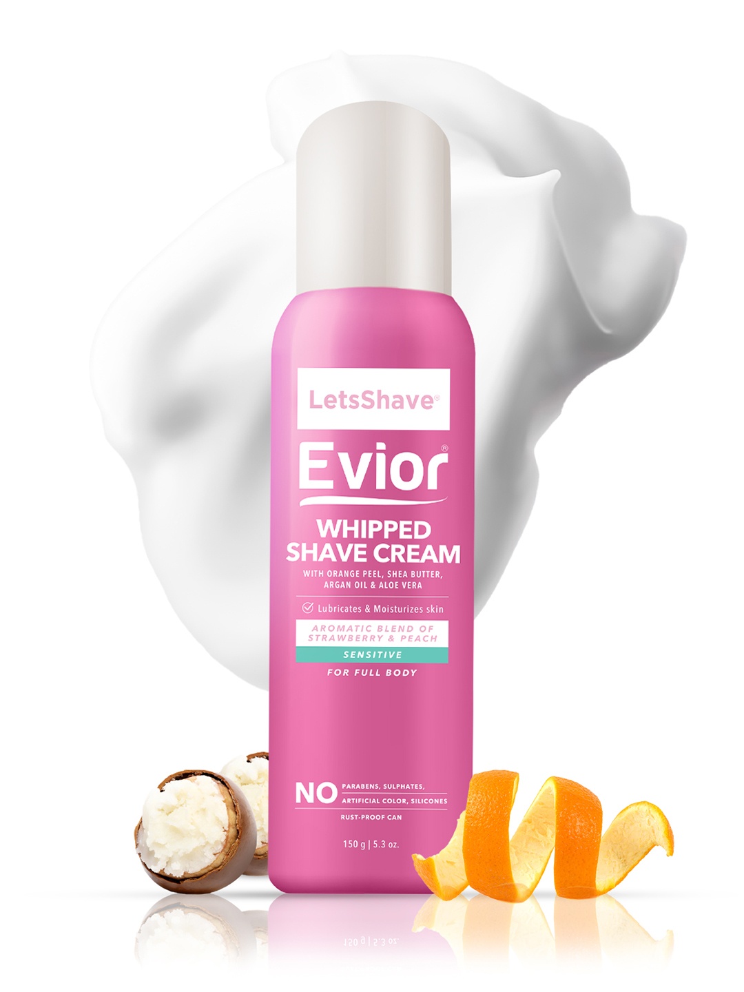 

LetsShave Women Whipped Shave Cream 150 g, Pink