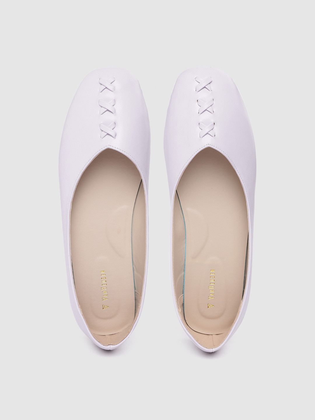 

Van Heusen Woman Women Purple Solid Ballerinas with Crisscross Detail