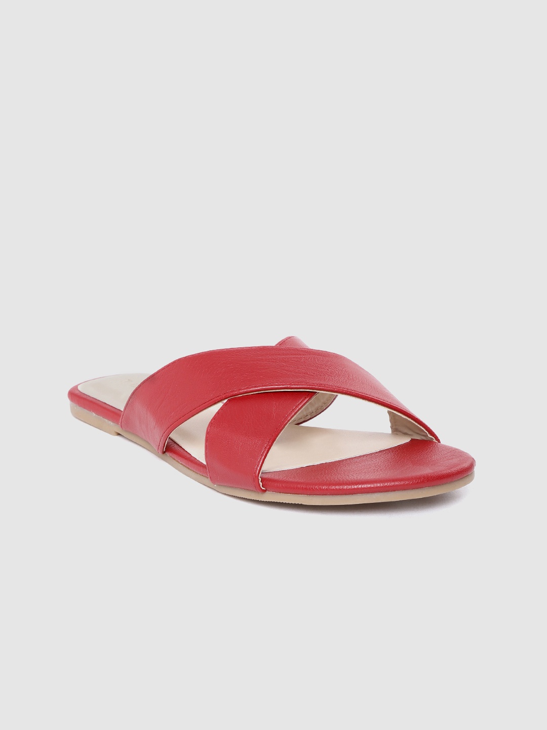 

Van Heusen Woman Maroon Solid Open Toe Flats