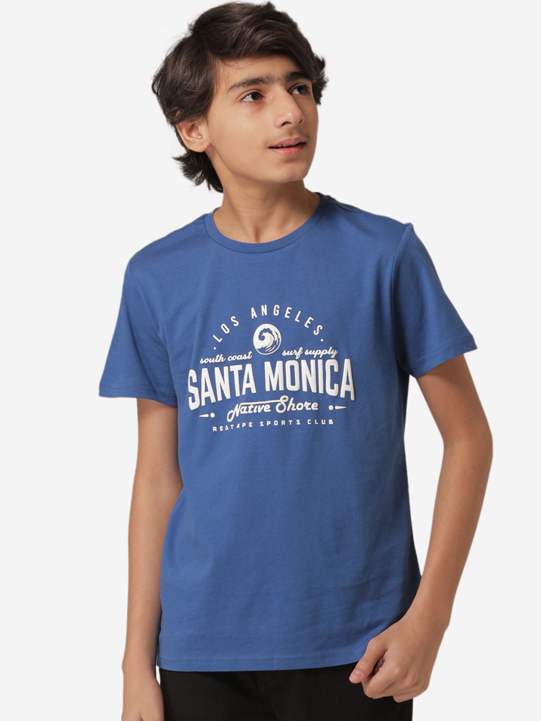 

Red Tape Boys Blue Printed Round Neck T-shirt