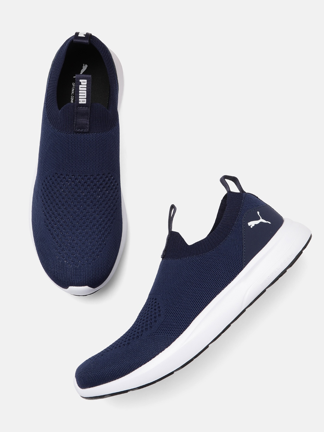 

Puma Men Blue Engineer Mesh 2 Slip-On Sneakers