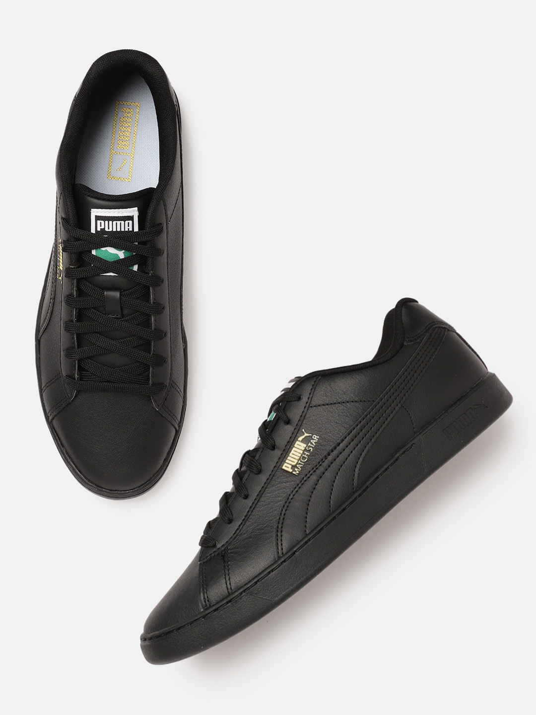 

Puma Unisex Black Match Star Leather Sneakers