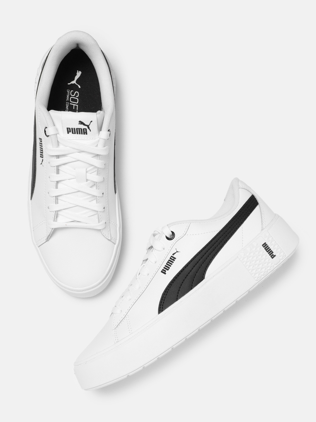 

Puma Women White Smash Platform v2 L Casual Shoes