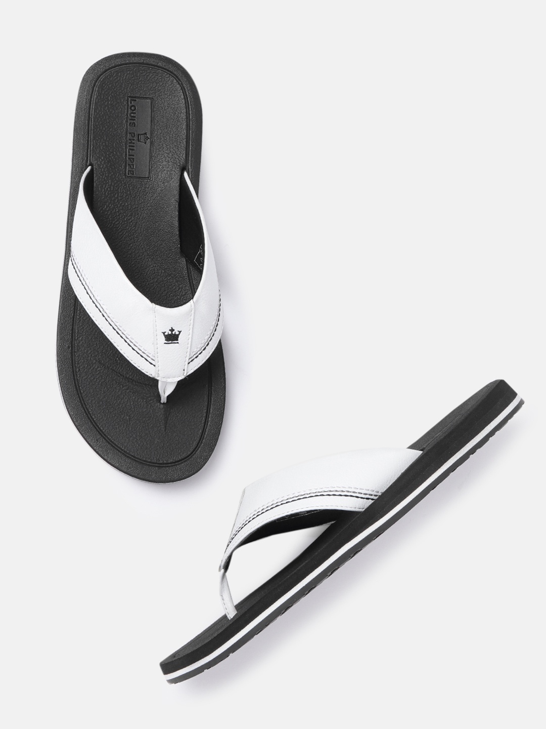 

Louis Philippe Men White Solid Comfort Sandals