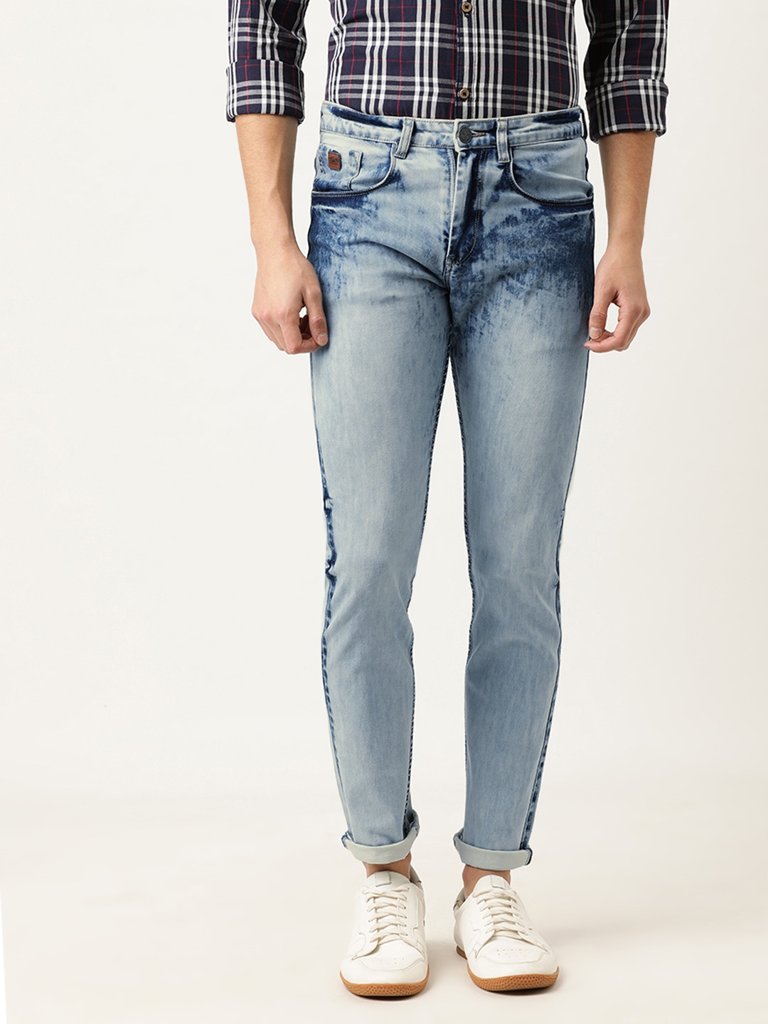 

Campus Sutra Men Blue Slim Fit Mid-Rise Clean Look Jeans