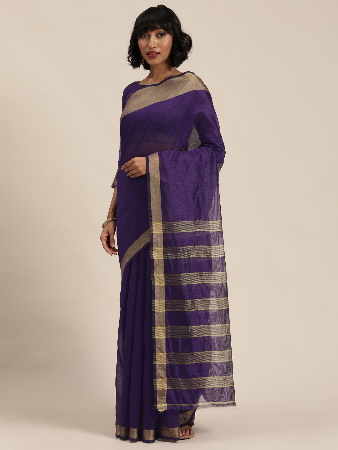 

Florence Purple Solid Saree