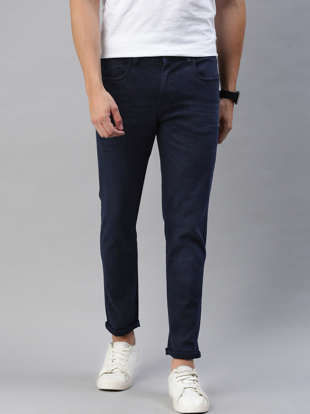

Mast & Harbour Men Blue Slim Tapered Fit Light Fade Stretchable Jeans