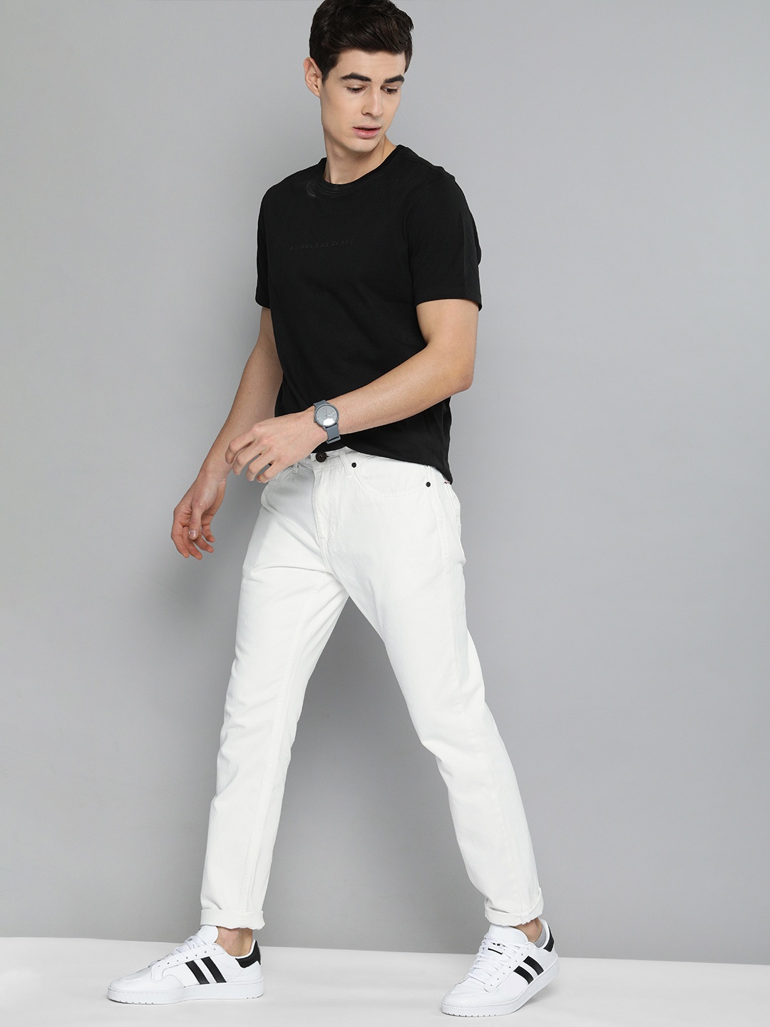 

Mast & Harbour Men White Slim Tapered Fit Mid-Rise Clean Look Jeans