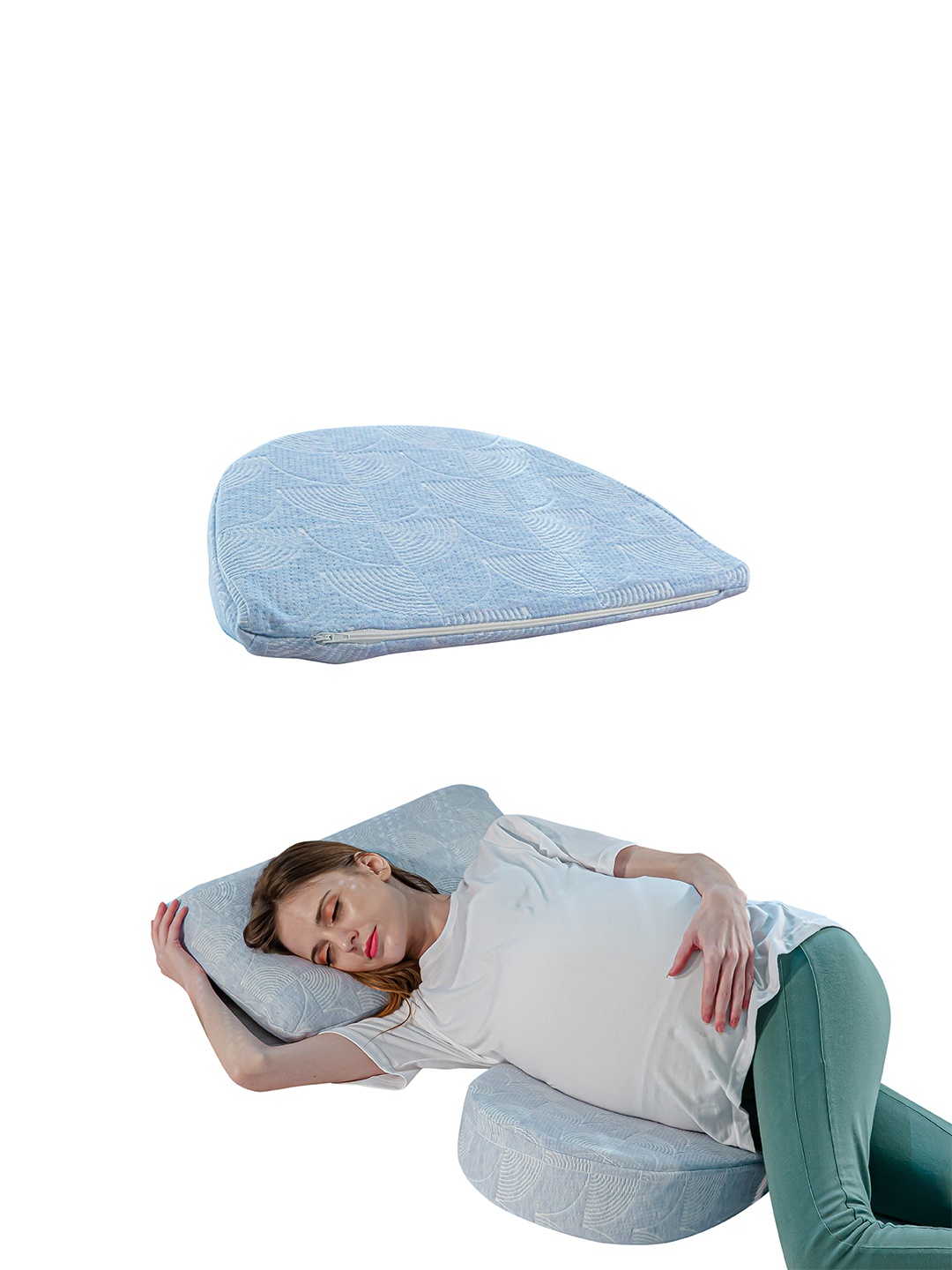 

The White Willow Off-White Memory Foam C Shaped Pregnancy Pillow