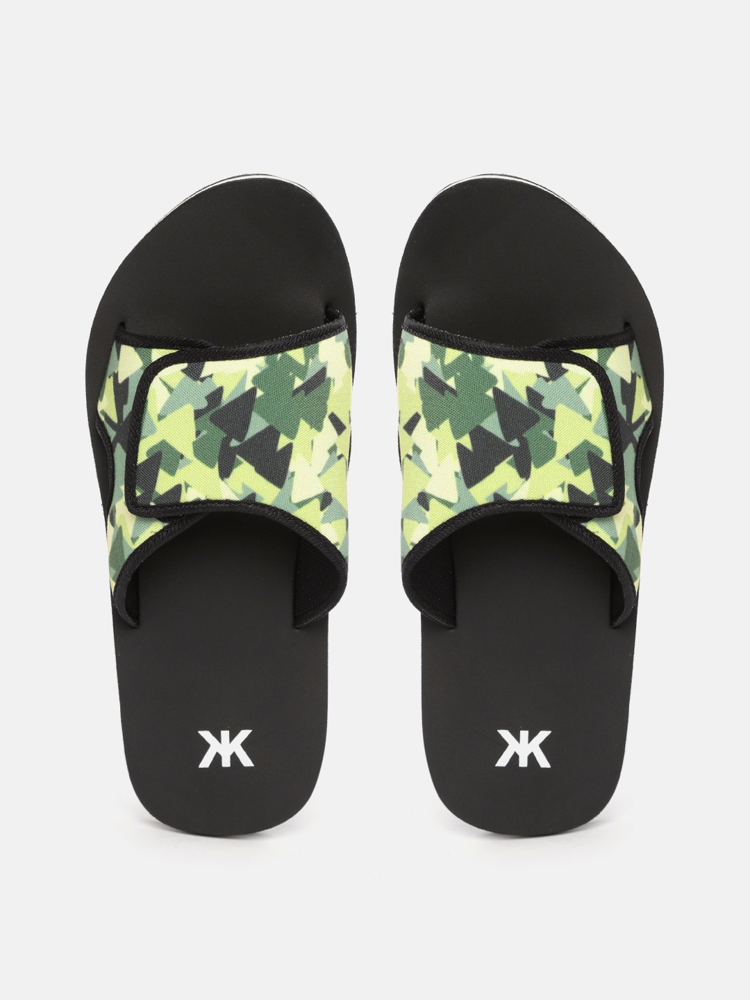 

Kook N Keech Men Green Printed Sliders