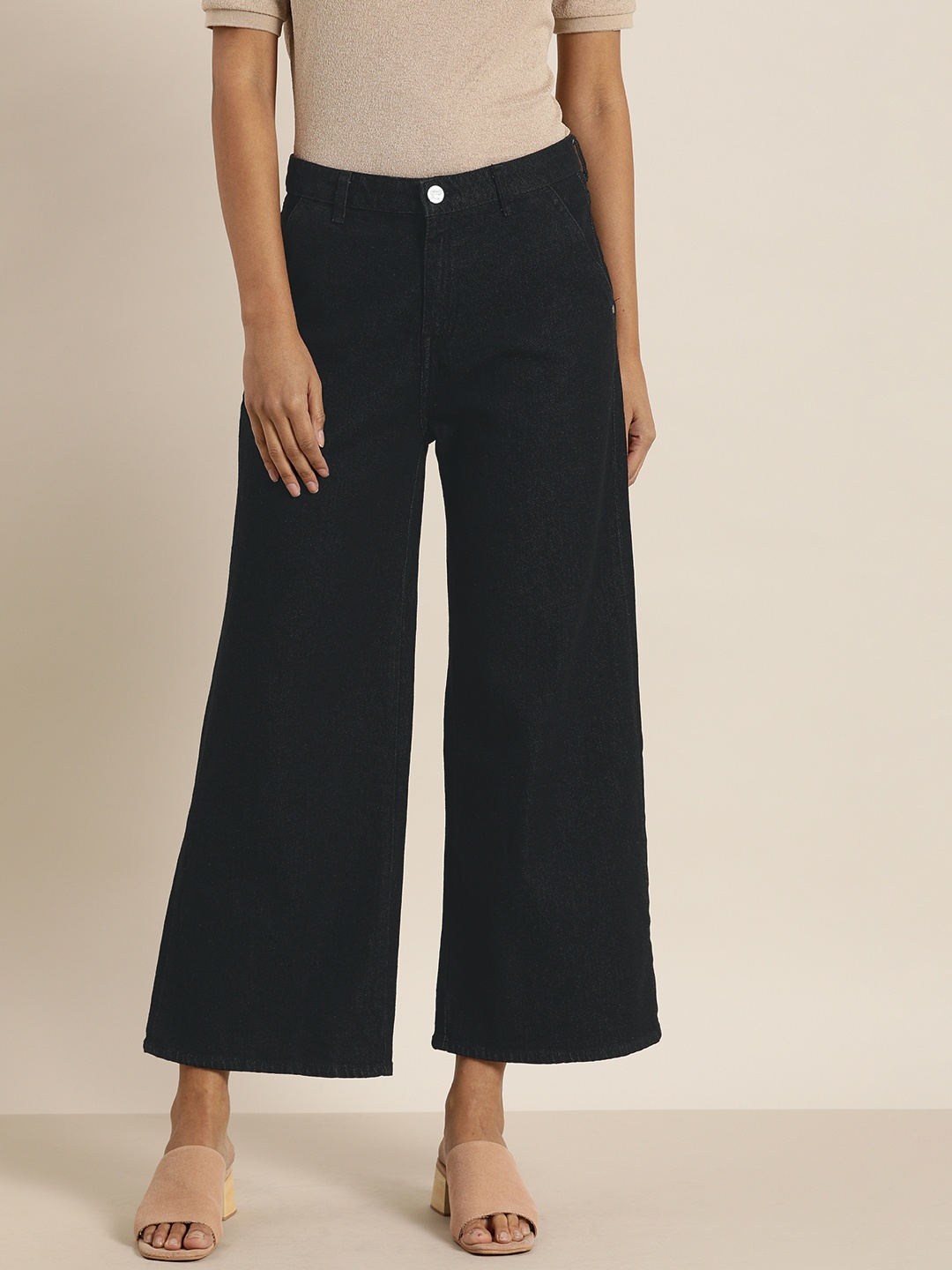 

all about you Women Navy Blue Flared Fit High-Rise Jeans