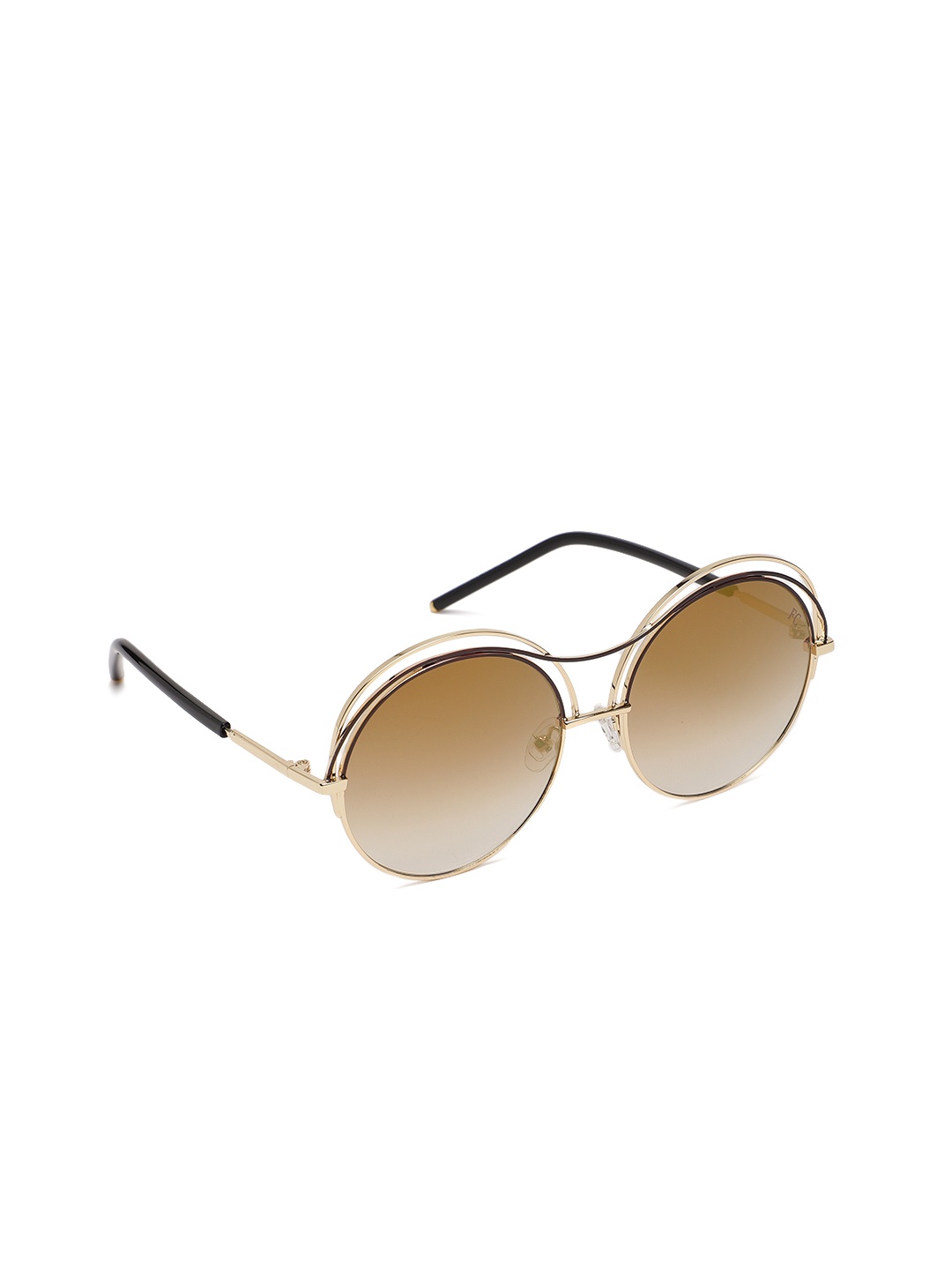 

French Connection Women Round Sunglasses FC 7428 C2 S, Gold