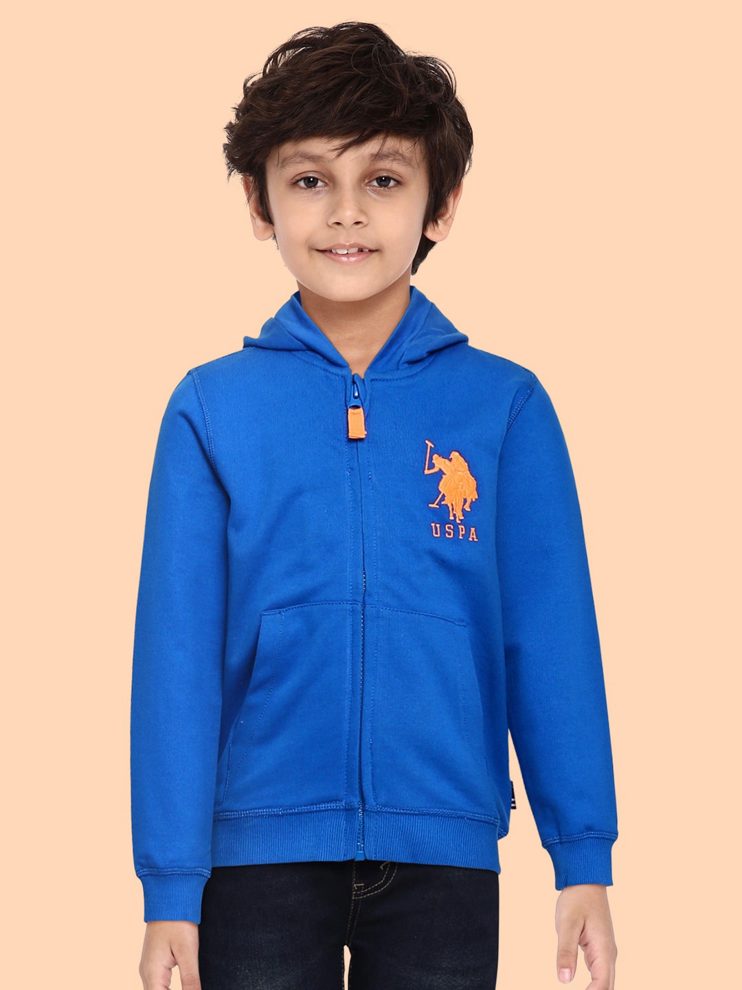 

U.S. Polo Assn. Kids Boys Blue Solid Sweatshirt