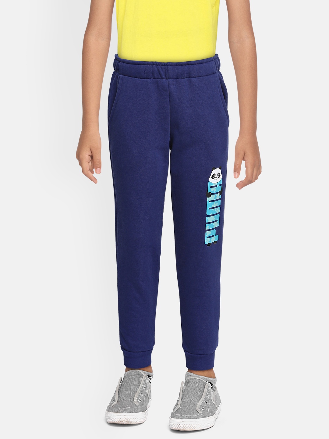 

Puma Boys Blue Brand Logo Paw Joggers