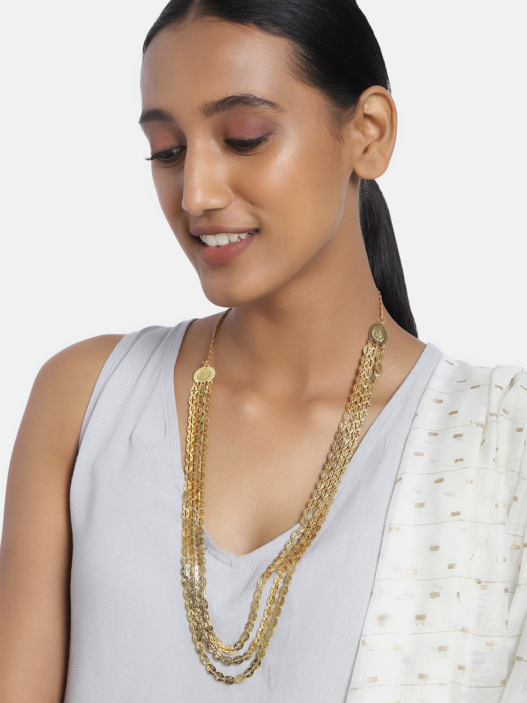 

justpeachy Gold-Plated Layered Necklace